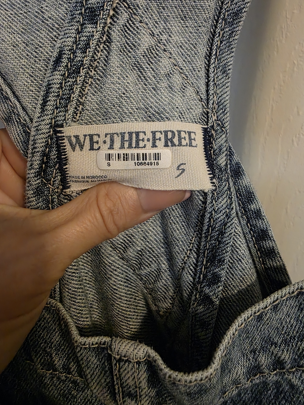 We The Free Acid-Wash Denim Overalls - Light Blue Gray